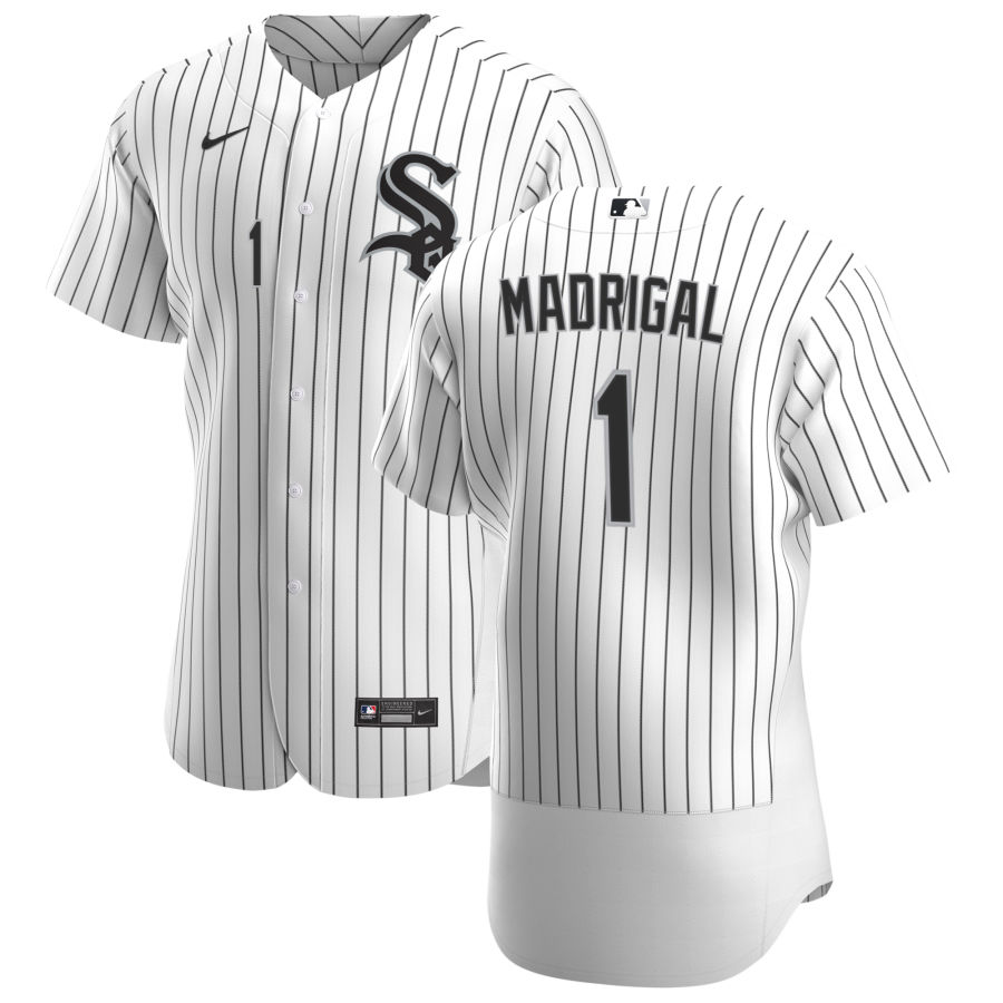 Chicago White Sox 1 Nick Madrigal Men Nike White Home 2020 Authentic Player MLB Jersey